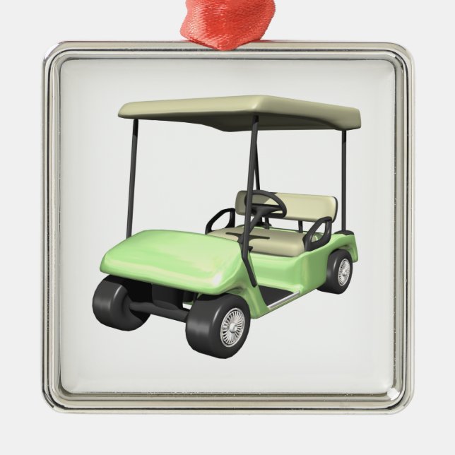 Ornement Métallique Chariot de golf (Devant)