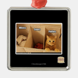 Ornement Métallique Chat de blanchisserie