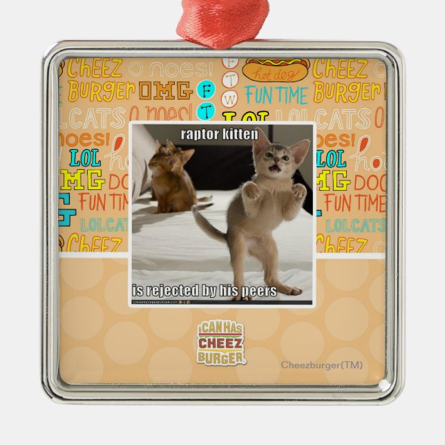 Ornement Métallique Chaton de Raptor (Devant)