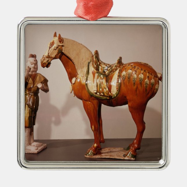 Ornement Métallique Cheval et marié, dynastie de Tang (Devant)