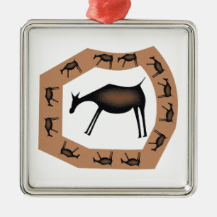 Ornement Métallique Chevaux Grotte primitive Art