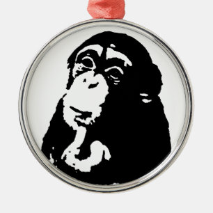 Ornement Métallique Chimpanzé Pop Art Thinking