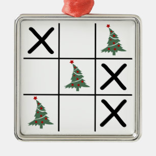 Ornement Métallique Christmas Tic Tac Toe