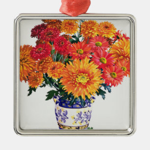 Ornement Métallique Chrysanthèmes d'octobre
