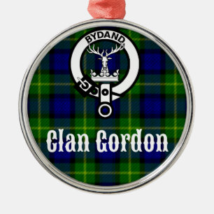 Ornement Métallique Cimier de tartan du Clan Gordon