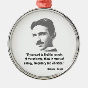 Ornement Métallique Citation De Nikola Tesla
