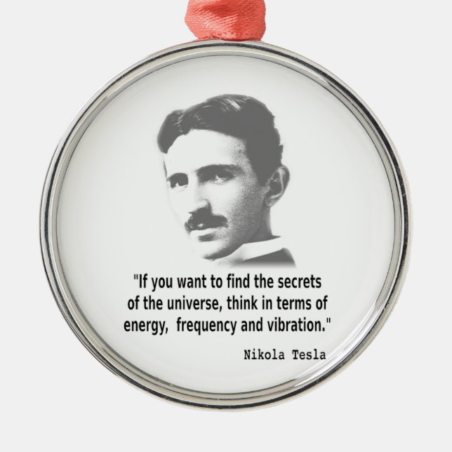 Ornement Métallique Citation De Nikola Tesla (Devant)