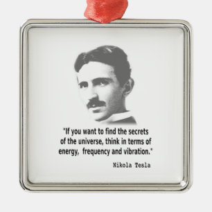 Ornement Métallique Citation De Nikola Tesla