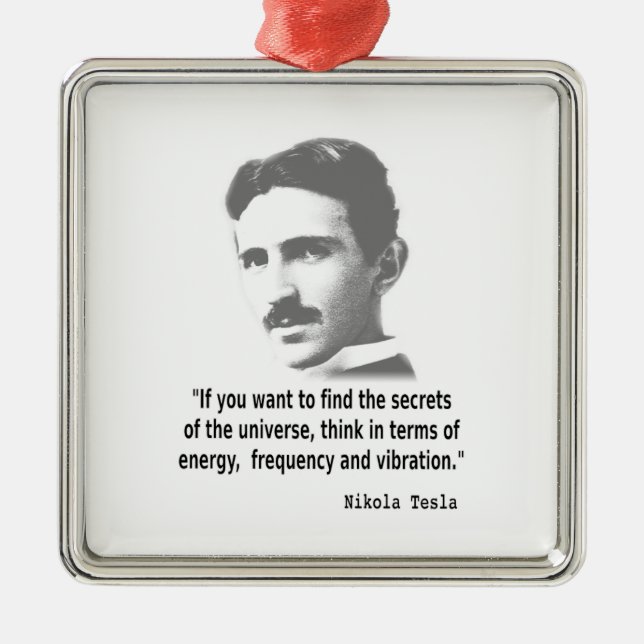 Ornement Métallique Citation De Nikola Tesla (Devant)