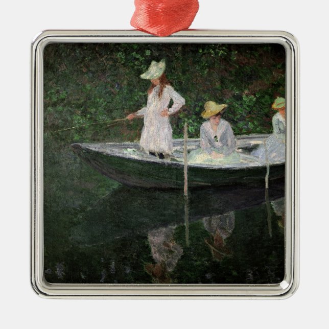 Ornement Métallique Claude Monet | le bateau chez Giverny, c.1887 (Devant)
