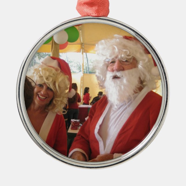 Ornement Métallique Collection Père Noël élégante. (Devant)