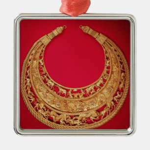 Ornement Métallique Collier avec des scènes pastorales