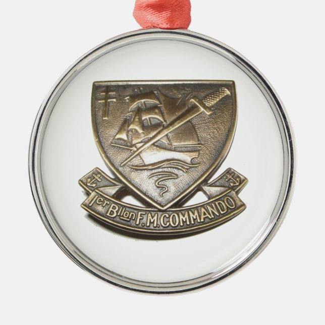 Ornement Métallique Commando Kieffer - Insigne 1er BFMC (Devant)
