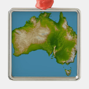 Ornement Métallique Continent de l'Australie