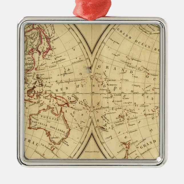 Ornement Métallique Continents (Devant)