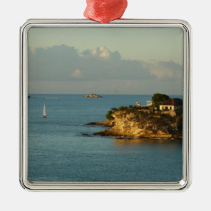 Ornement Métallique Côte d'Antiguan Beau paysage marin de l'île