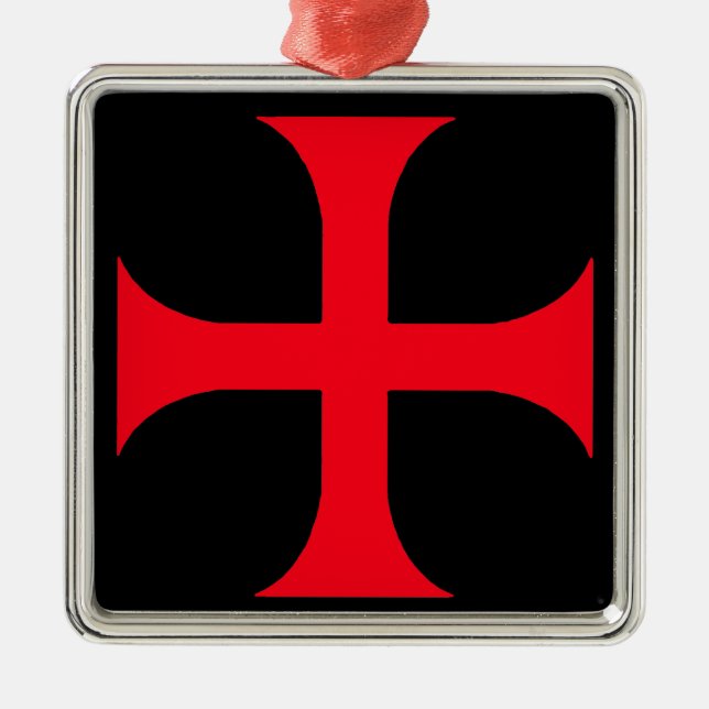 Ornement Métallique Croix rouge modèle (Devant)