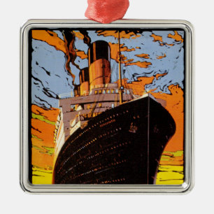 Ornement Métallique Cunard Europe-Amérique