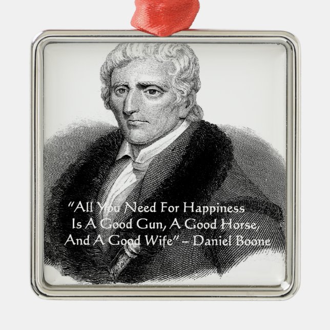 Ornement Métallique Daniel Boone Hummor Quote Venin Tees Cards (Devant)