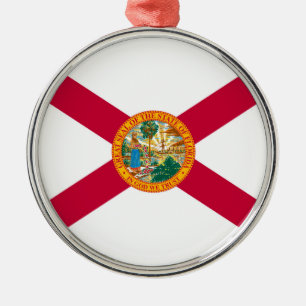 Ornement Métallique Décor design du drapeau de l'État de Floride