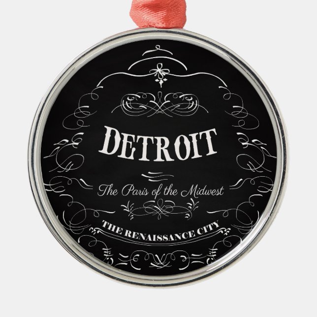 Ornement Métallique Detroit Michigan - Paris du Midwest (Devant)