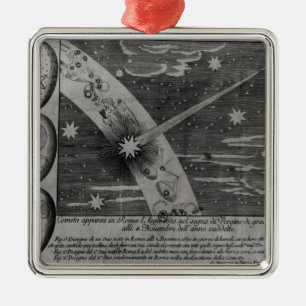 Ornement Métallique Diagramme astrologique de la comète
