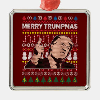 Ornement Métallique Donald Trump Merry Trumpmas Holiday