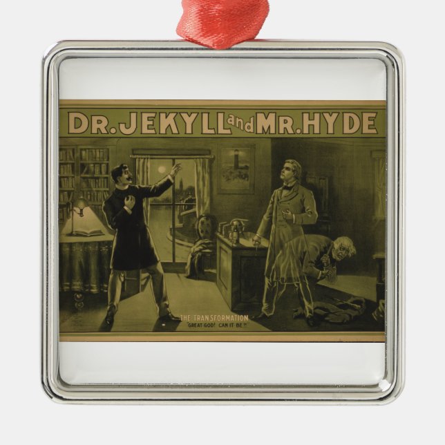 Ornement Métallique Dr. Jekyll et affiche théâtrale 1880 de M. Hyde (Devant)