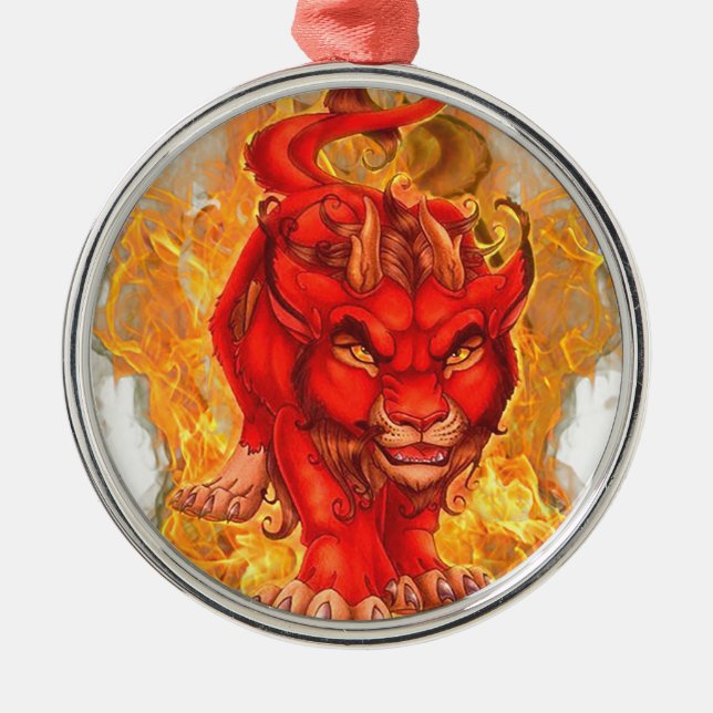 Ornement Métallique dragon-lion (Devant)