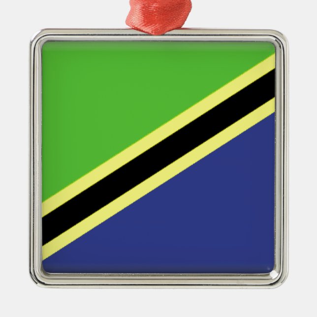 Ornement Métallique Drapeau de la Tanzanie (Devant)