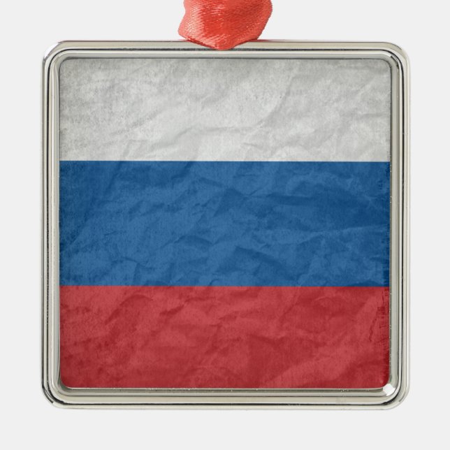 Ornement Métallique Drapeau russe (Devant)