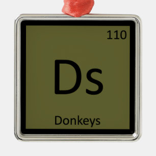 Ornement Métallique Ds - Chimie des ânes Élément de tableau périodique