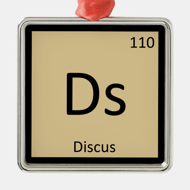 Ornement Métallique Ds - Symbole Discus Track et Field Chemistry (Devant)