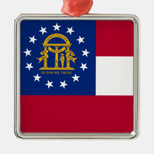 Ornement métallique du drapeau de Géorgie