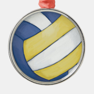 Ornement métallique élégant de volleyball