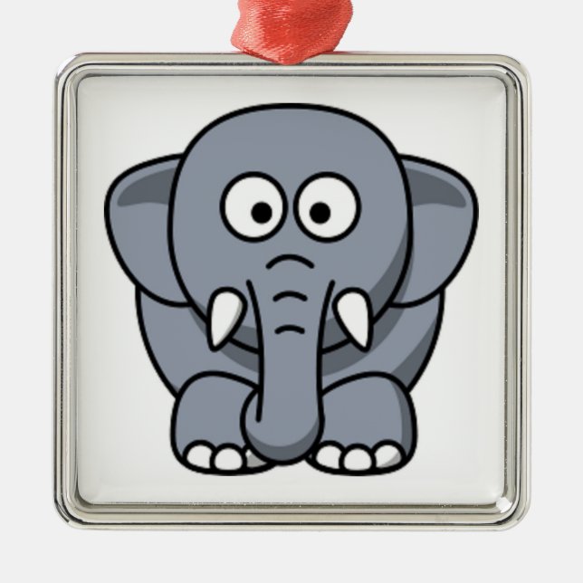 ORNEMENT MÉTALLIQUE ÉLÉPHANT GRIS (Devant)