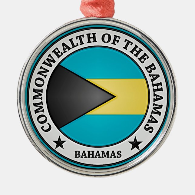 Ornement Métallique Emblème rond des Bahamas (Devant)