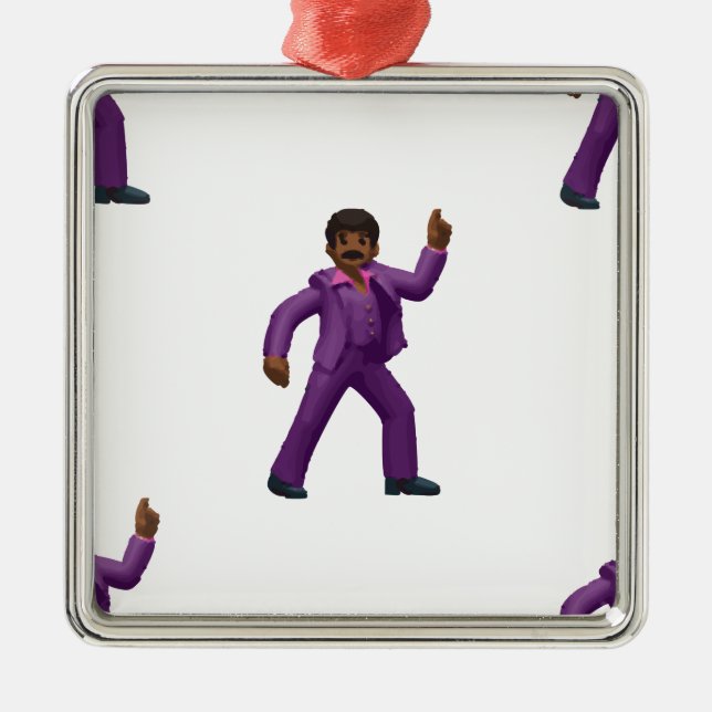Ornement Métallique Emoji Dancing Man (Devant)