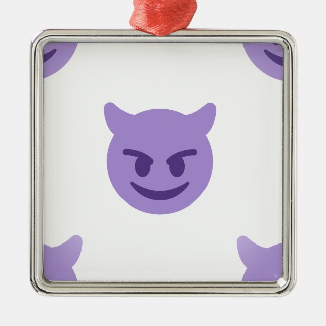Ornement Métallique emoji diable (Devant)
