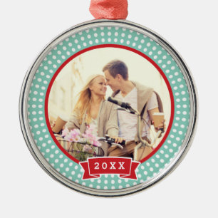 Ornement Métallique Engagement personnel Photo Keepsake Ornament