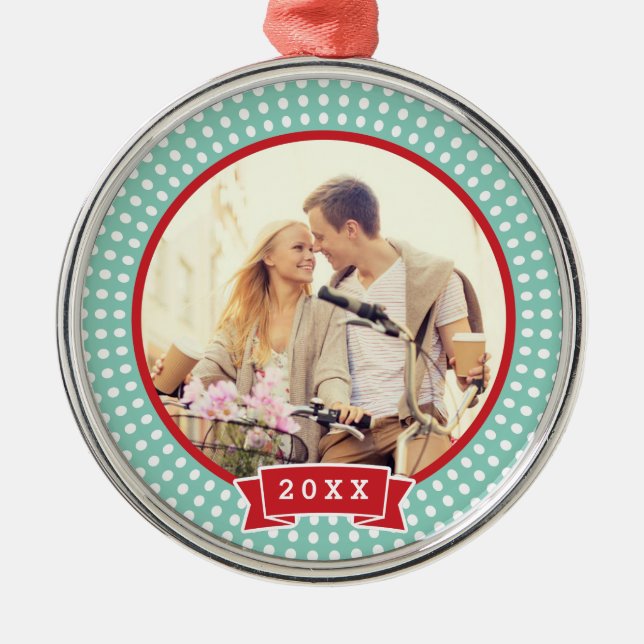 Ornement Métallique Engagement personnel Photo Keepsake Ornament (Devant)