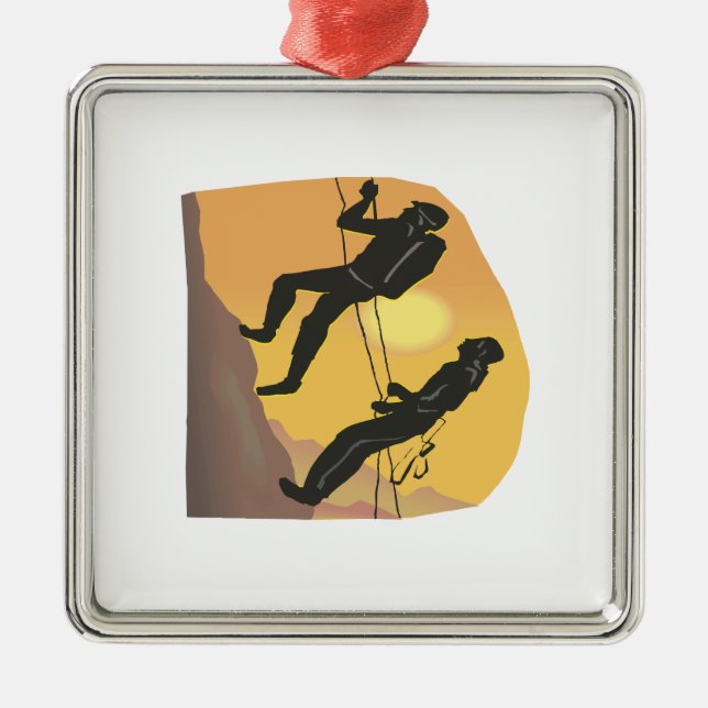 Ornement Métallique Escalade de roche de couples (Devant)