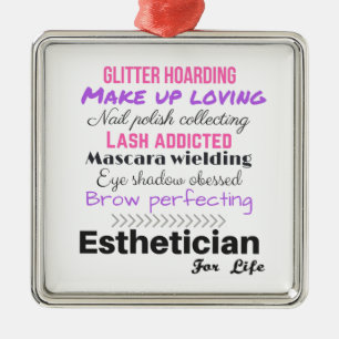 Ornement Métallique Esthetician pendant la vie