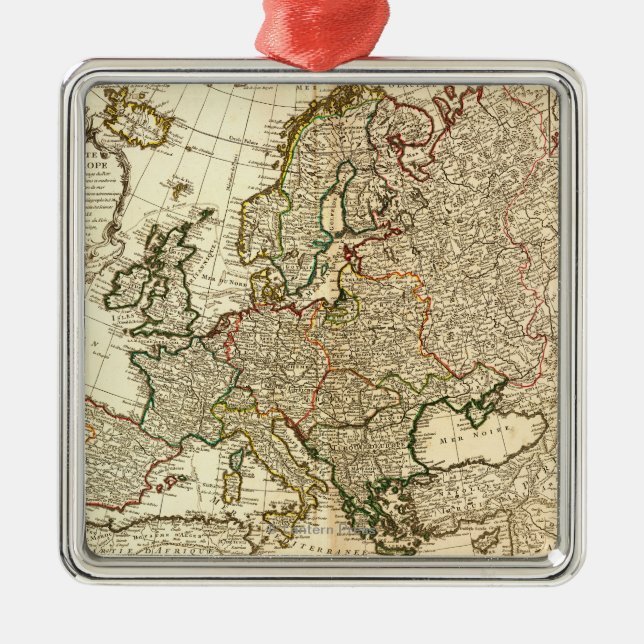 Ornement Métallique EuropePanoramic MapEurope 2 (Devant)