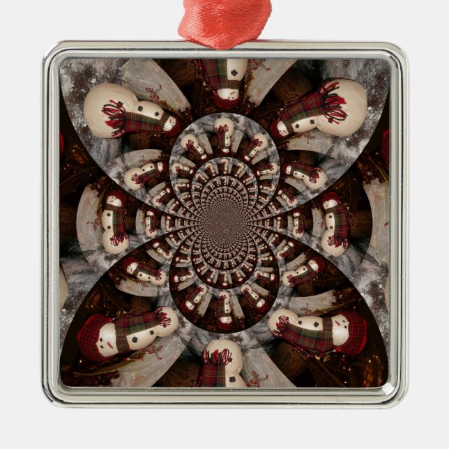 Ornement Métallique Extraordinaire Snowman (Devant)