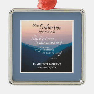 Ornement Métallique Félicitations pour le 50e anniversaire de l'ordin