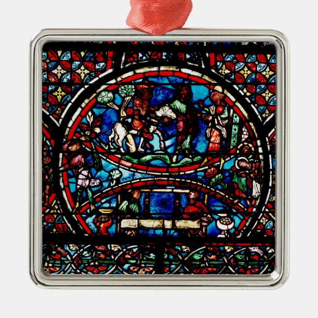 Ornement Métallique Fenêtre dépeignant le bon Samaritain (Devant)