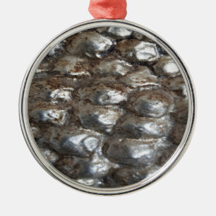 Ornement Métallique Festive Argent foncé Metallic Art Abstrait