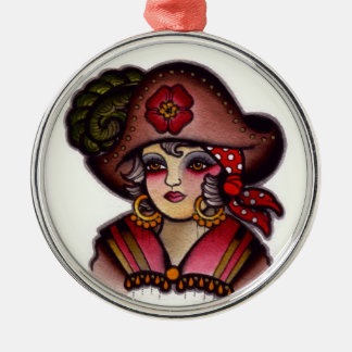 Ornement Métallique Fille de pirate