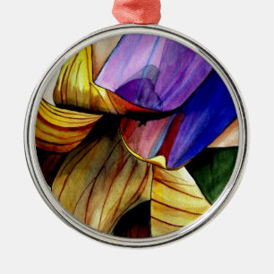 Ornement Métallique Fleur Fritillaire violet couleur d'origine art